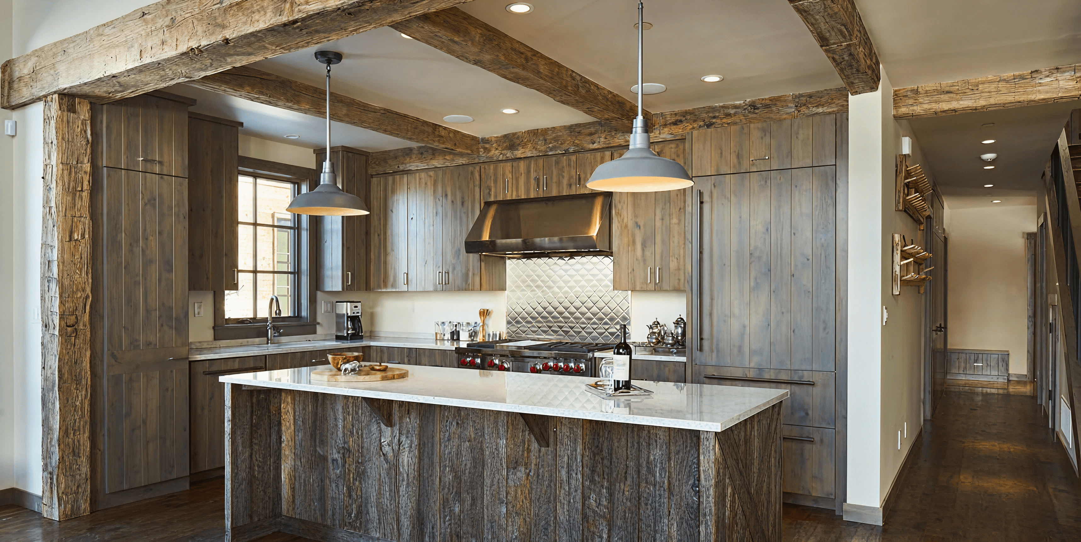 Custom wood kitchen background