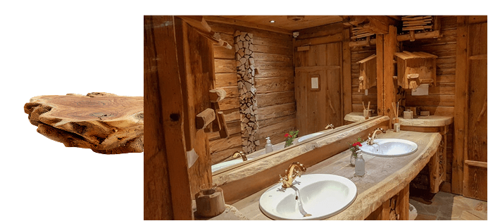 Wood craft bathroom